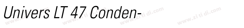 Univers LT 47 Conden字体转换